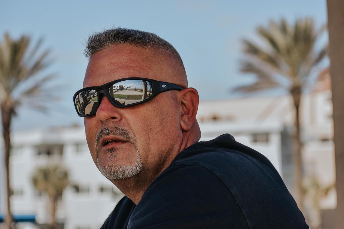 Global Vision Eyewear Black Frame Kickback Riding Glasses with GT Lenses