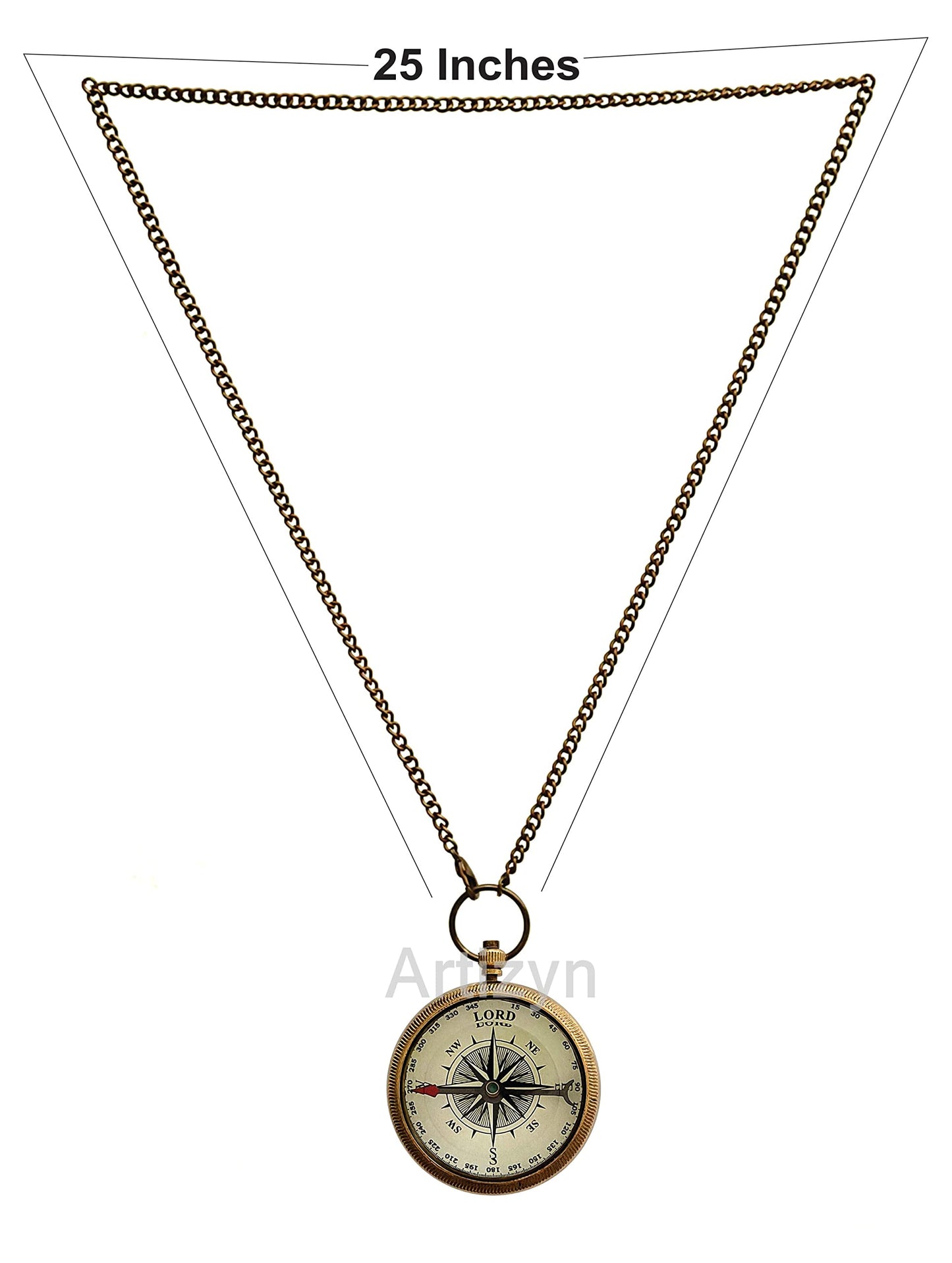 Brass Compass Engraved with Bible Scripture God is with You Wherever You Go Joshua 1:9 Religious Gift, Directional Magnetic Compass with Chain & Leather Carry Case, Baptism Gifts, Confirmation Gifts