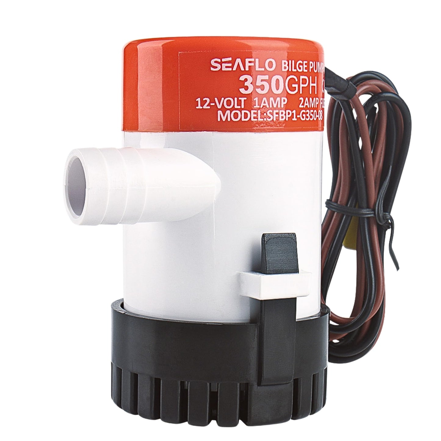 SEAFLO 01 Series 350 GPH Bilge Pump – 12V, 3/4" Outlet, Marine Submersible Pump with Anti-Airlock Protection, CE & Rohs Certified, 4-Year Warranty | Reliable for Boats and Marine Applications