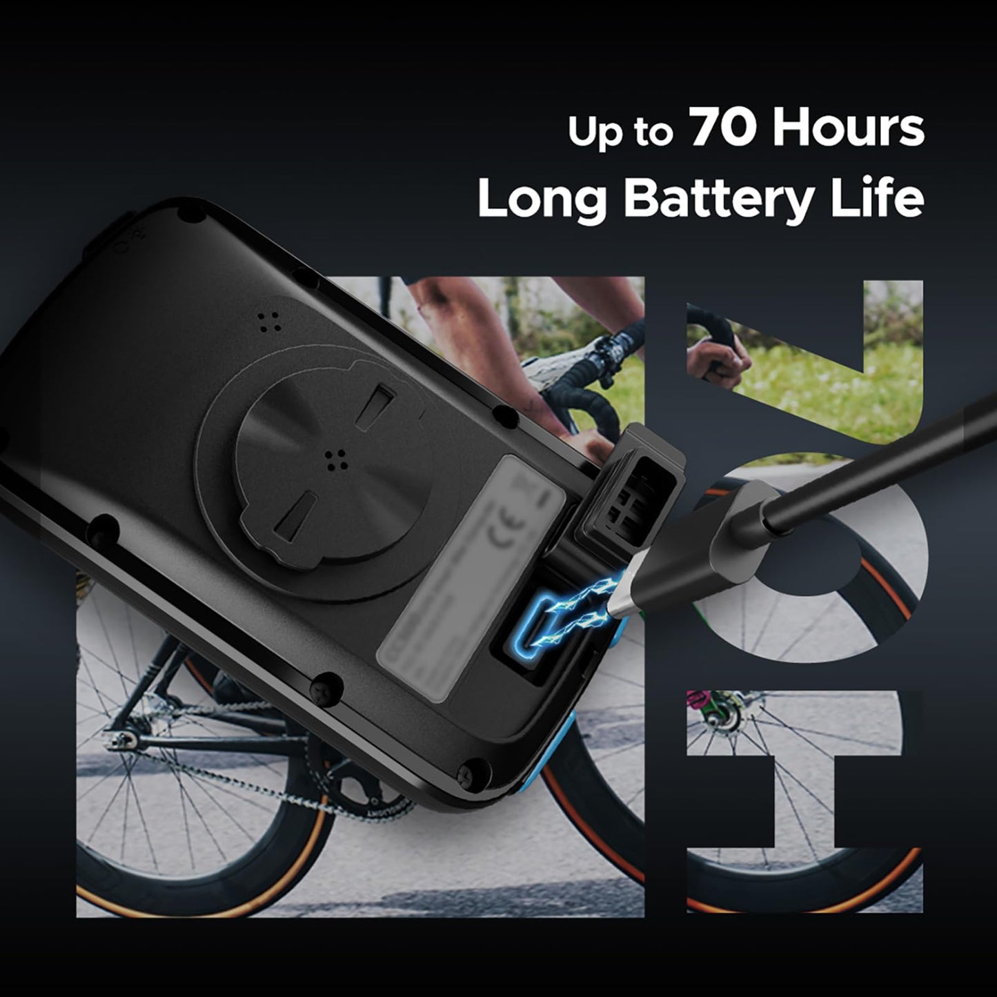 GEOID CC500 Bike Computer GPS, Wireless Bike Speedometer, ANT+ Bluetooth 2.5 Inch Bicycle Computer,IPX6 Waterproof Cycling Computer with Auto Backlight