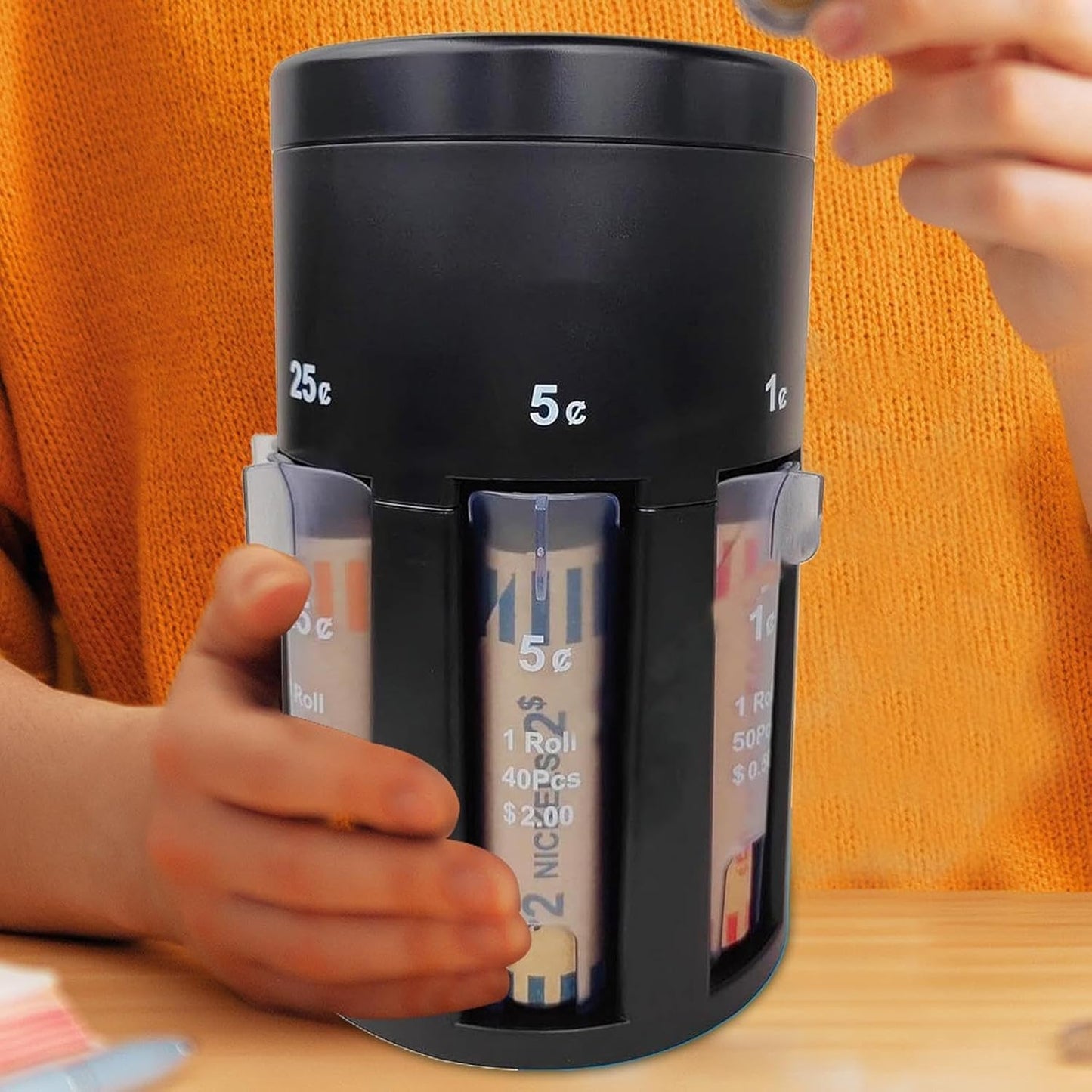 Automatic Coin Sorter Ort Your Loose Change in Piggy Bank Coin Jar Quickly Widely Used at Home Office Store Great Time Saver