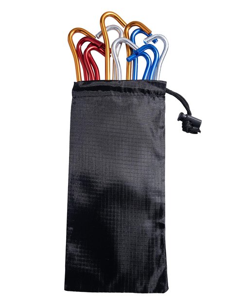 GOTTE 12 PCS Metal Tent Stakes Tent Pegs with Hook for Camping Ground Rug Party Tarp (7 Inch)