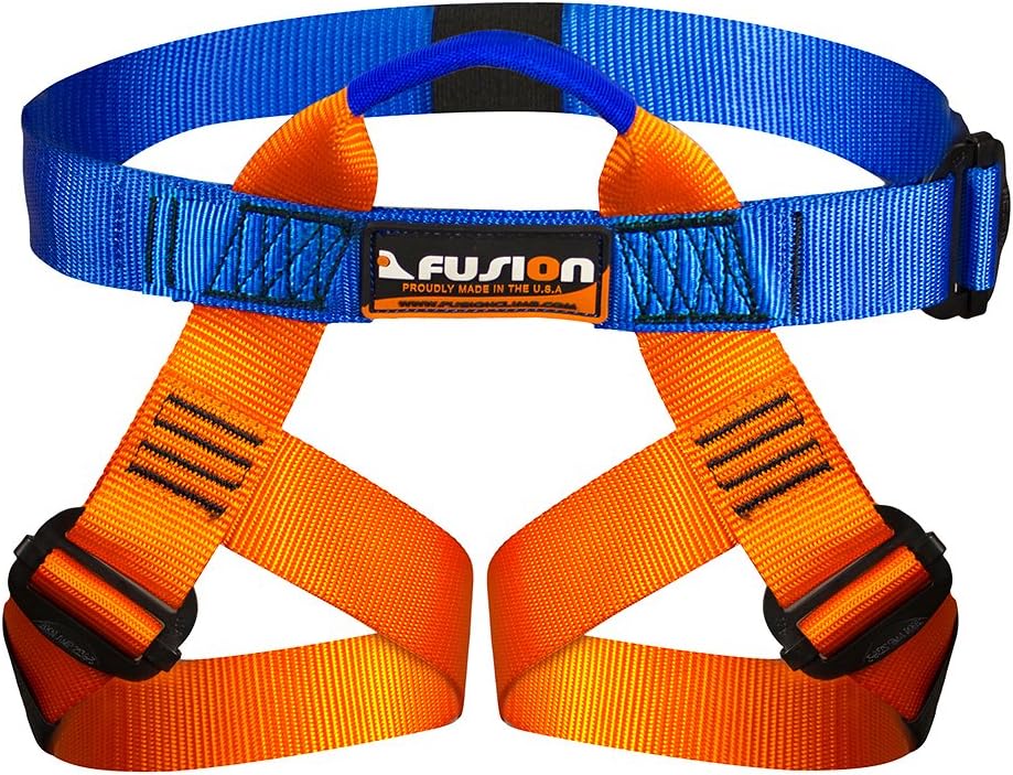 Fusion Climb Zipline Harness Kit - Zip Line Kit with Harness/Lanyard/Trolley/Helmet Bundle, Kids Backyard Zip FK-K-HLT-01