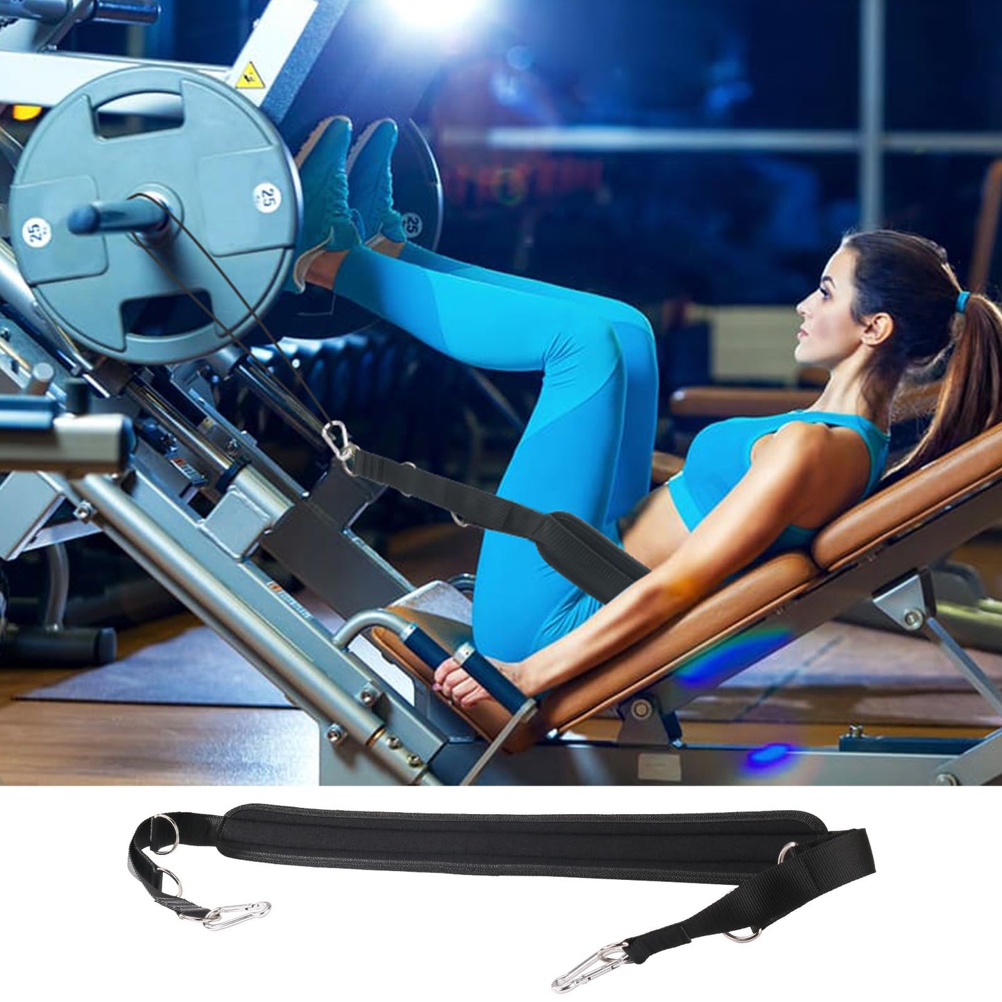 Home Gyms Leg Press Belt Rowing Strap for Bowflex pr1000 and Most Home Gyms belt Attachment Replacement