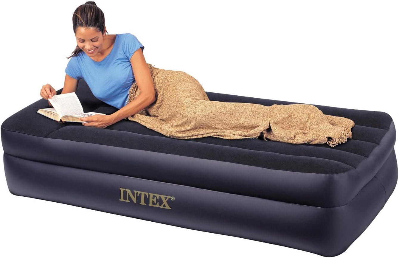 Intex 66707E Comfort Bed - Rising Comfort Twin Airbed with built-in Electric Pump