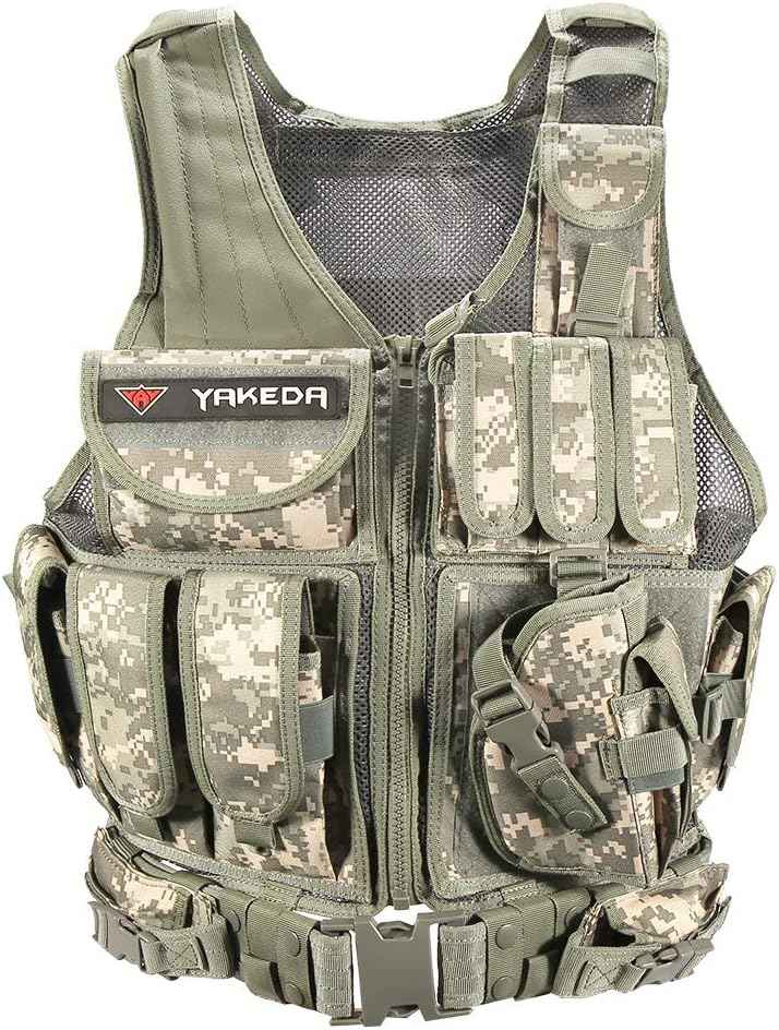YAKEDA Tactical Vest for Adults - Ultra-Light, Breathable Airsoft Training Gear