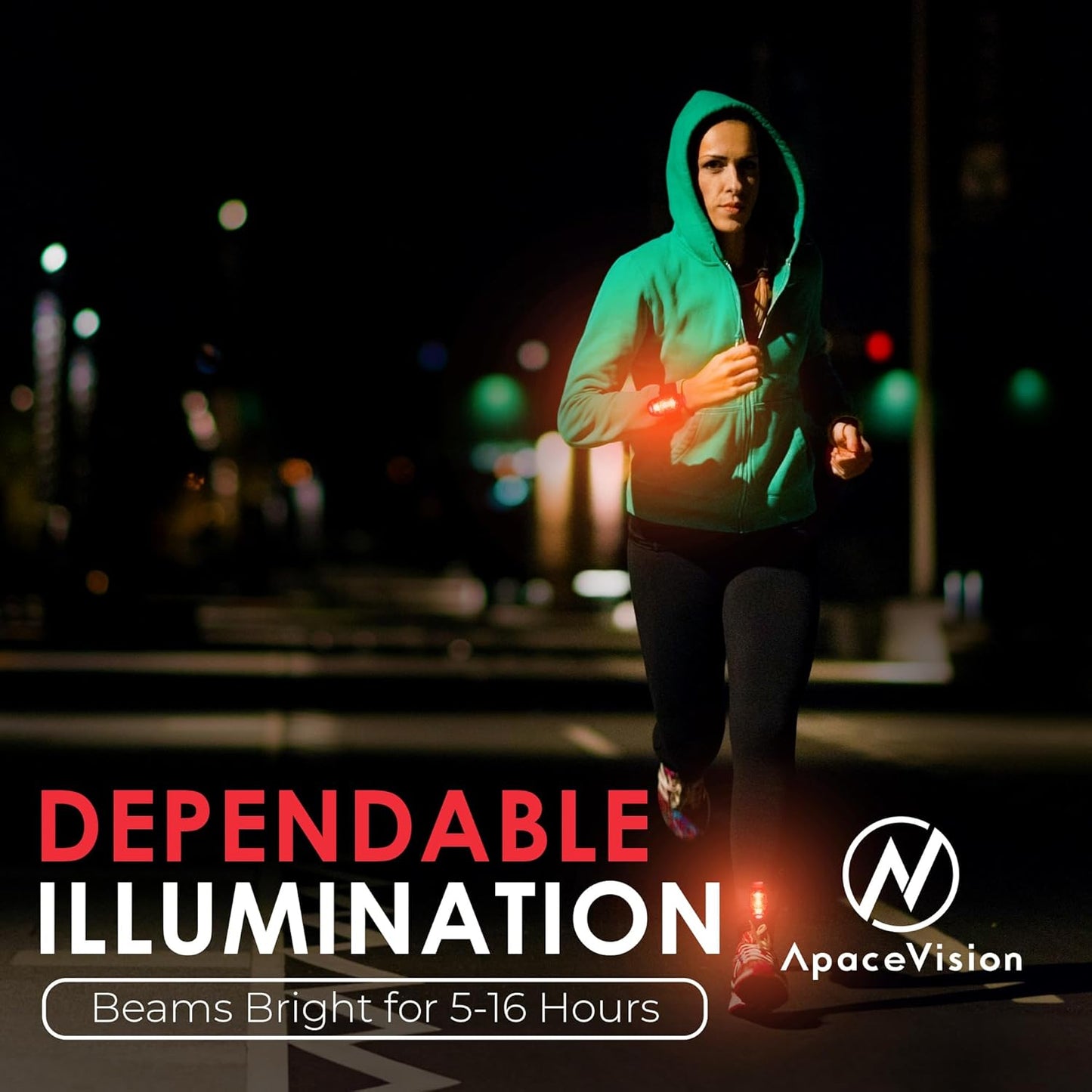 EverLightFX USB Rechargeable LED Safety Light (2 Pack) by Apace - Super Bright Bike Tail Light Works Brilliantly as Running Light for Joggers, Pets, Bicycle Strobe or Rear Clip On Lights