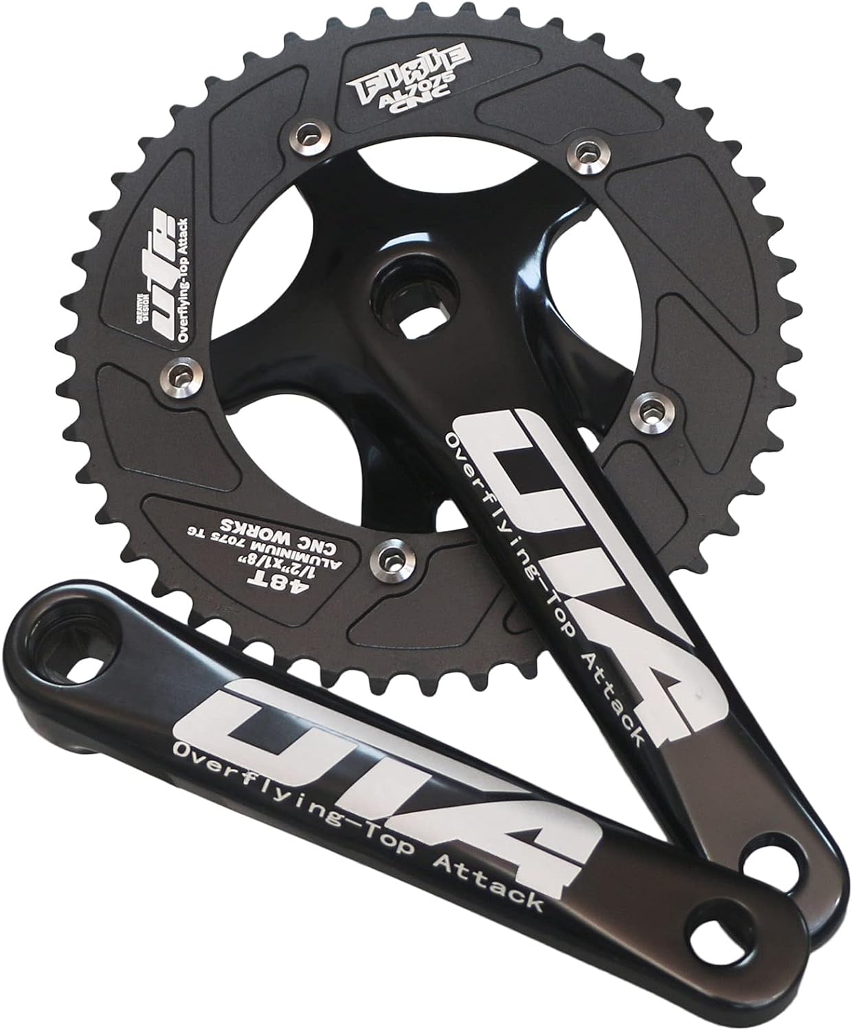 48T Single Speed Road Bike Track Fixie Crankset 170mm 130BCD 5 Armcrank