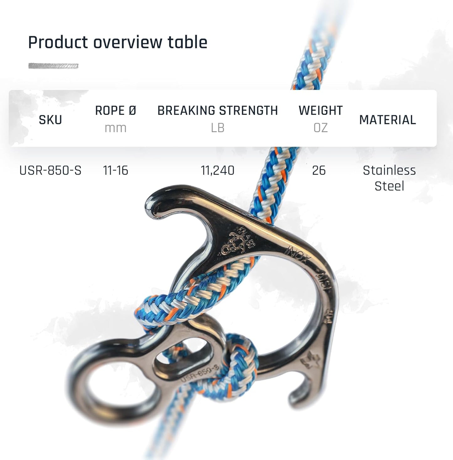 Figure 8 Descender | Stainless Steel | Rappelling and Rescue | 50 kN | Bent Ear Design