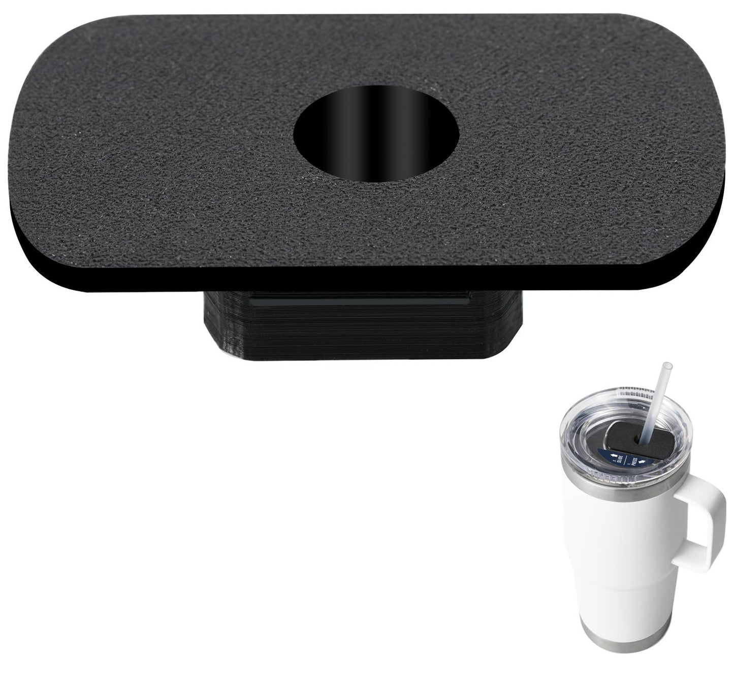 Straw Lid Attachment Compatible With Yeti Tumber Magslider/Stronghold Lid,Straw Cover Accessories For 20/30 Oz Tumber(Black)