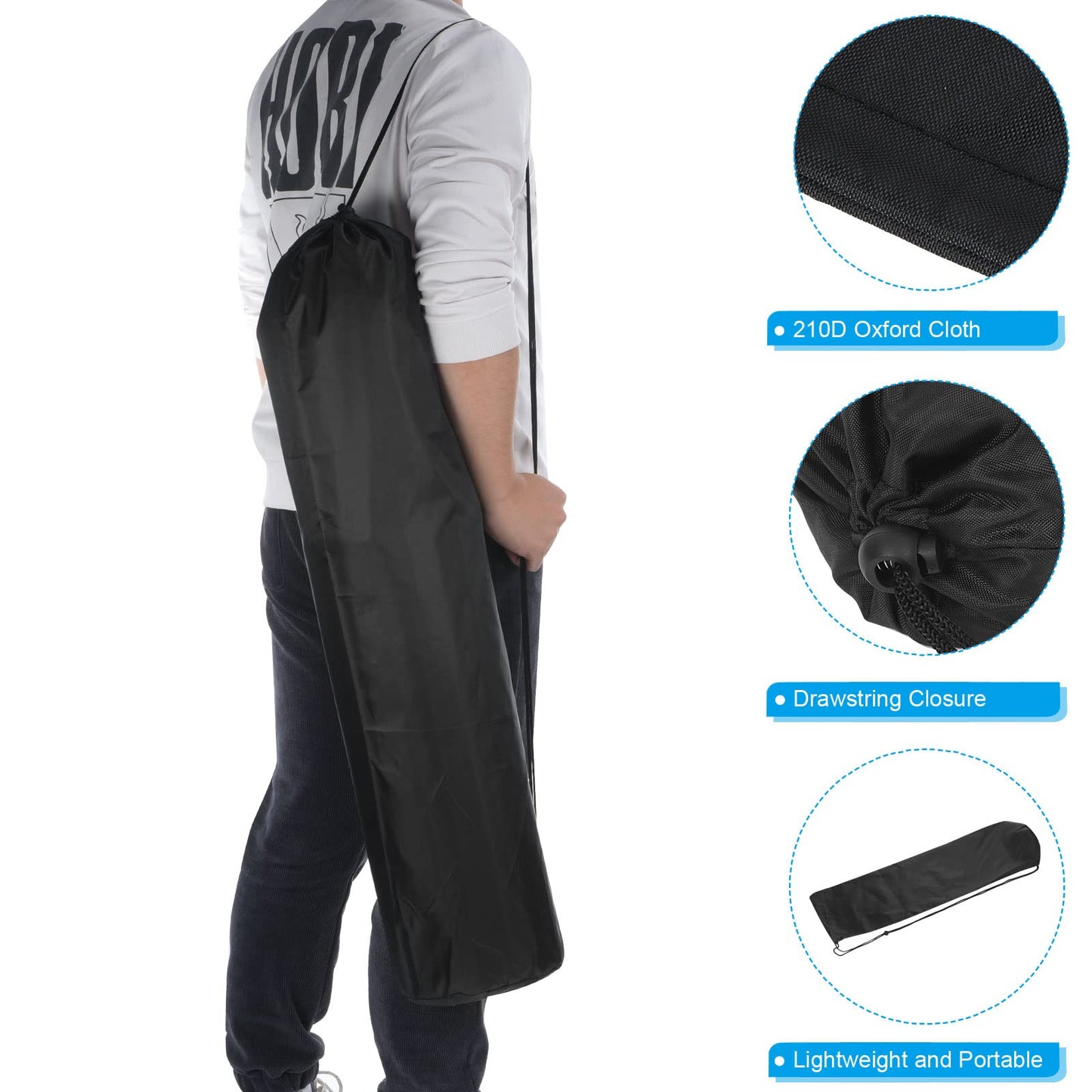 PATIKIL 35 Inch Camp Chair Replacement Bag, 2 Pack Nylon Foldable Carry Bag Storage Bag with Shoulder Strap for Outdoor Camping, Black