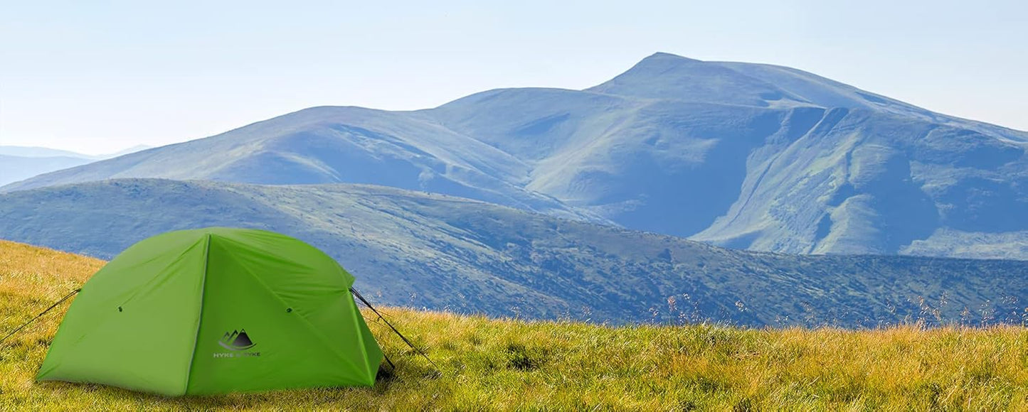 Hyke & Byke Zion Hiking & Backpacking Tent - 3 Season Ultralight, Waterproof Tent for Camping w/Rain Fly and Footprint - 1 Person - Orange
