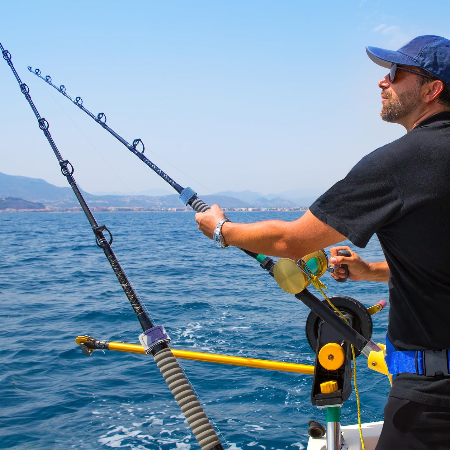 Jeffdad 12 Pcs Fishing Rod Straps, Fishing Rod Ties, Fishing Belt Fishing Rod Holder Strap, Elastic Fishing Tackle Ties Casting Rod Bands