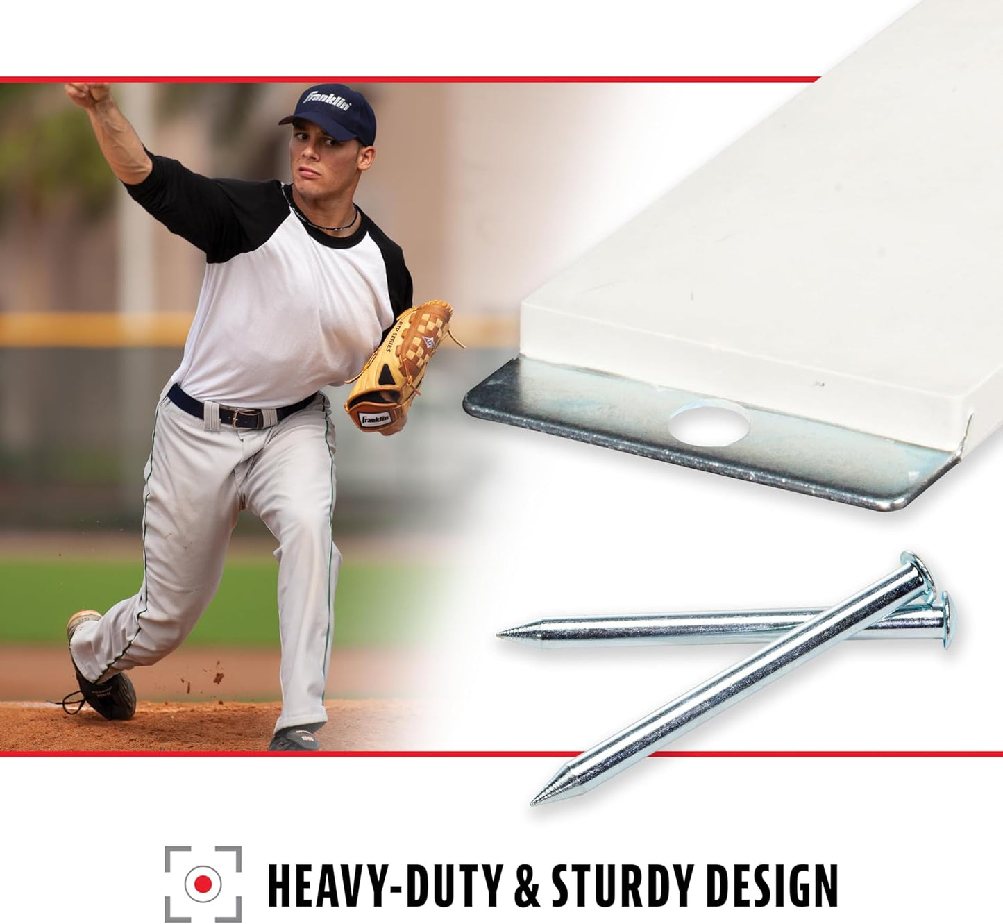 Portable Pitcher's Rubber for Softball & Baseball - Indoor/Outdoor Mound - 18" or 24"