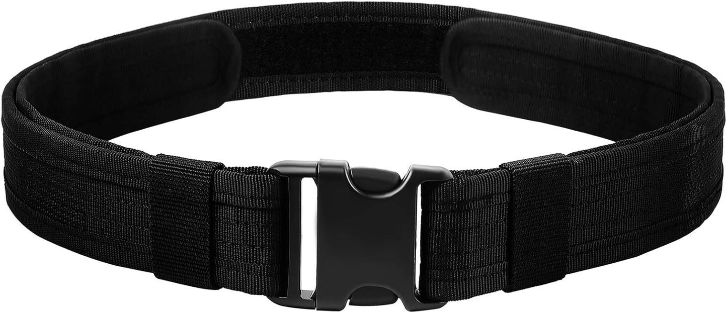 AIRSSON Heavy Duty Belt Tactical Combat Police Utility Belt 1.5 inch Load Bearing with Quick Release Buckle (duty belt)