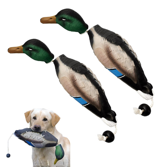 fingig 2 Pcs Duck Dummy Bumper Toys for Hunting Retriever Dog Training, Dog Retriever Outdoor Training Toy ，Hunting Duck Recognition Trainers, Foam Pet Interactive Toys