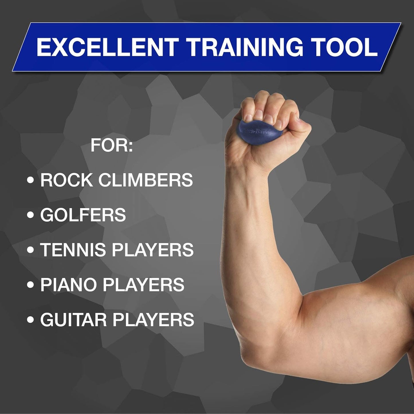 THERABAND Hand Exerciser, Ball For Hand, Wrist, Finger, Forearm, Grip Strengthening & Therapy, Squeeze Ball to Increase Hand Flexibility & Relieve Joint Pain, Red, Soft, Beginner