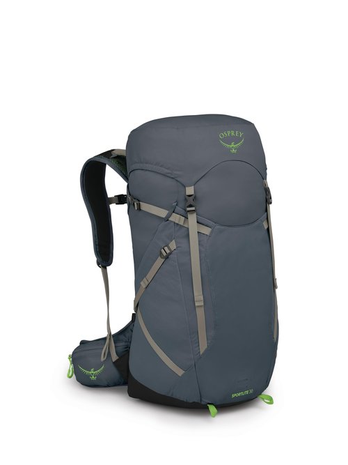 Osprey Sportlite 30L Unisex Lightweight Hiking Backpack, Tungsten/Grey Wolf, M/L