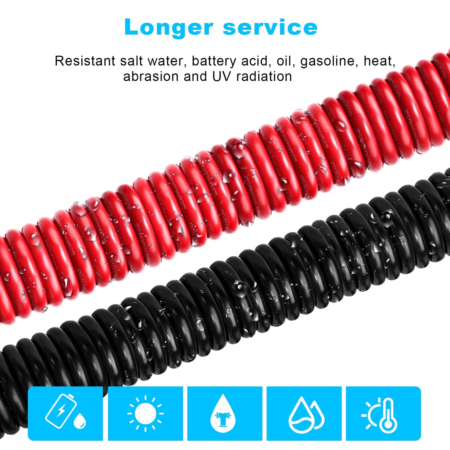 12 Gauge Marine Wire Tinned Copper Boat Cable, Standard USA OFC Oxygen Free Copper Wire for Automotive Boat Speakers Solar Outdoors (12 Gauge 10FT Red+10FT Black)