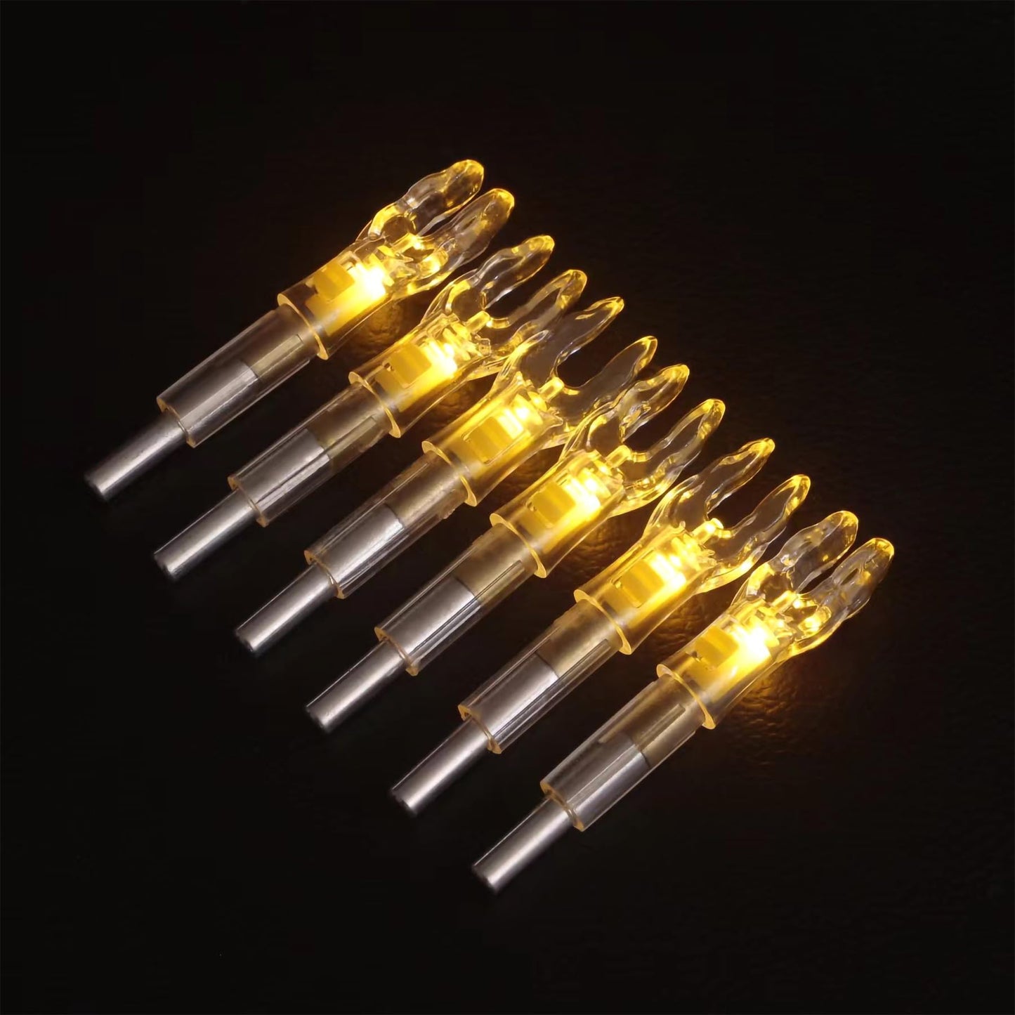 6PCS X Lighted Nocks for Arrows with .204 .233 .244 .246 Inside Diameter with H, S, GT Bushings LED Light up Knocks