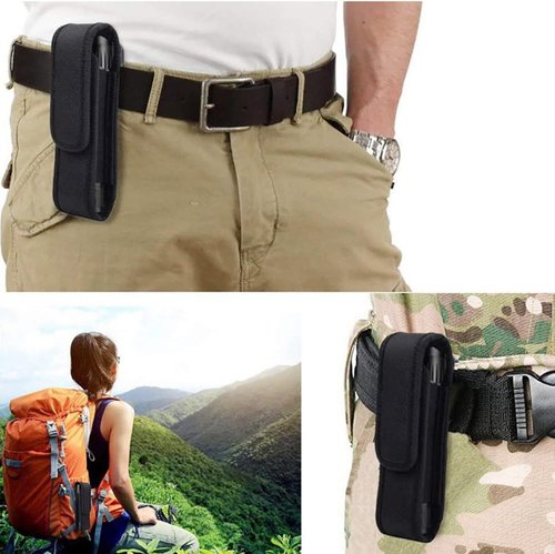 Sewzig 2-Pack Nylon Flashlight Holster for Duty Belt, Adjustable Small Heavy Flashlight Holder Carry Case for 4.3"-5.5" High Flashlight, Tactical Flashlight with Stretch Capability (5.5")