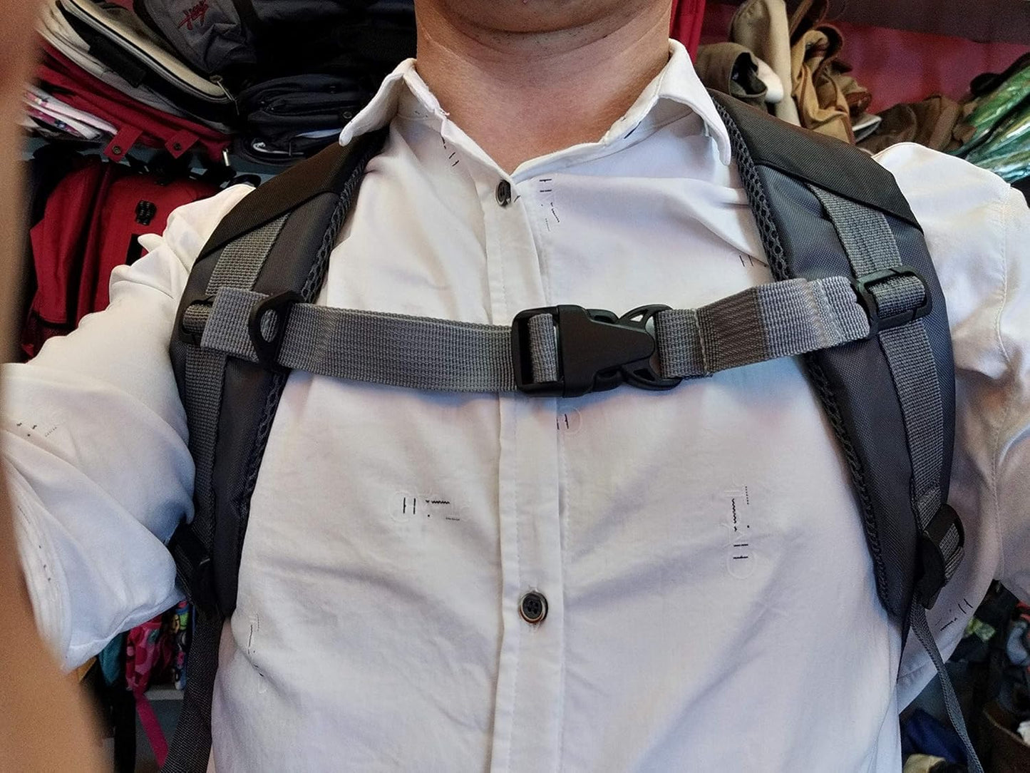 HDHYK Adjustable Backpack Chest Strap Nylon 1 Inch Webbing，Sternum Straps for Backpack（Black）