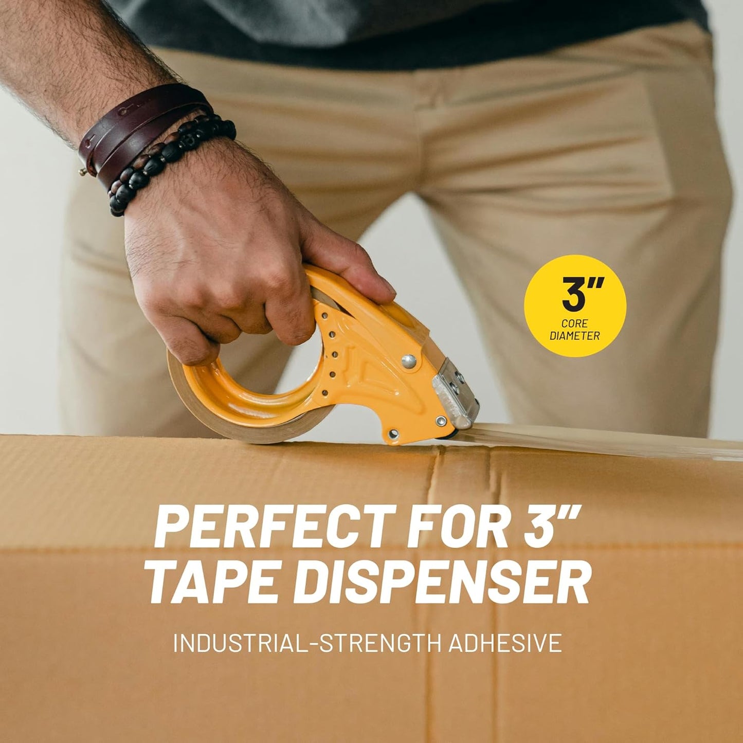 X-Tape Clear Packing Tape (4 Rolls / 260 Total Yards), Heavy Duty Packaging Tape for Shipping, Moving, Sealing and Refills, 65 Yards Per Roll, 2.7mil Thick, 1.88 inches Wide