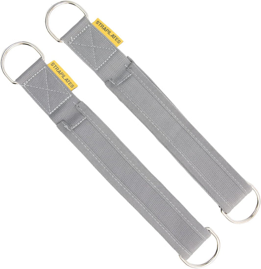 Single Loop Fitness Pilates Straps for Reformer, Cadillac, and Other Fitness Equipment Adjustable Length with Double D-Ring, One Pair, Pink