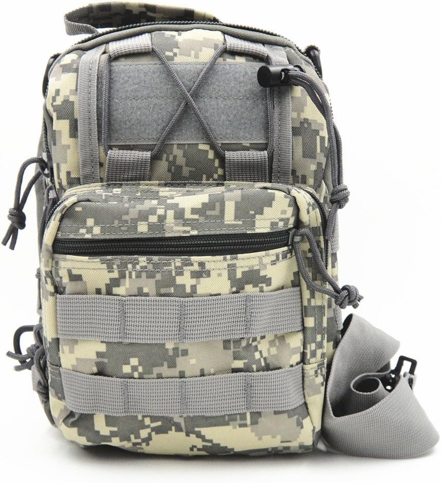 FAMI Outdoor Tactical Bag Backpack, Military Sport Bag Pack Sling Shoulder Backpack Tactical Satchel for Every Day Carry (Black)