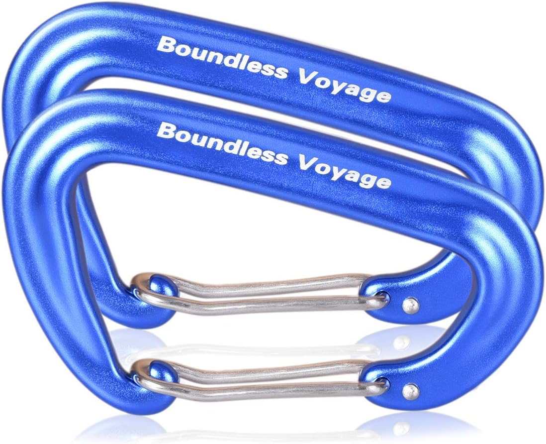 iBasingo Aluminum Alloy Carabiner Clips 12KN Keychain BV1026