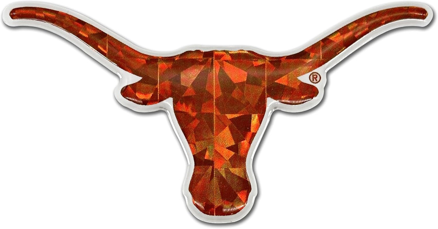 Elektroplate Officially Licensed Texas Longhorn UT Orange Reflective Decal | Premium 3D Doming All Weather Sticker for Car, Water Bottle, Laptop, Tablet, Window, Cooler, Phone | Made in The USA