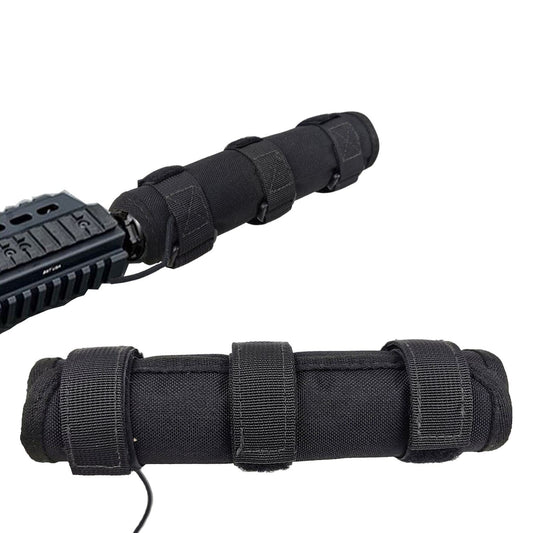 Dasiyoki 8-Inch Suppressor Cover with Burn Proof Inner Sleeve for Silencer Heat-Insulated Gear Suppressor Wrap Hunting & Shooting Essential Accessory Black