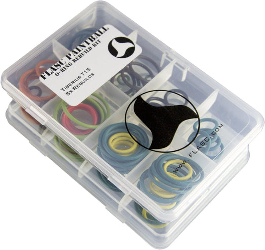 Tiberius T15 5X Color Coded Paintball o-Ring Rebuild kit