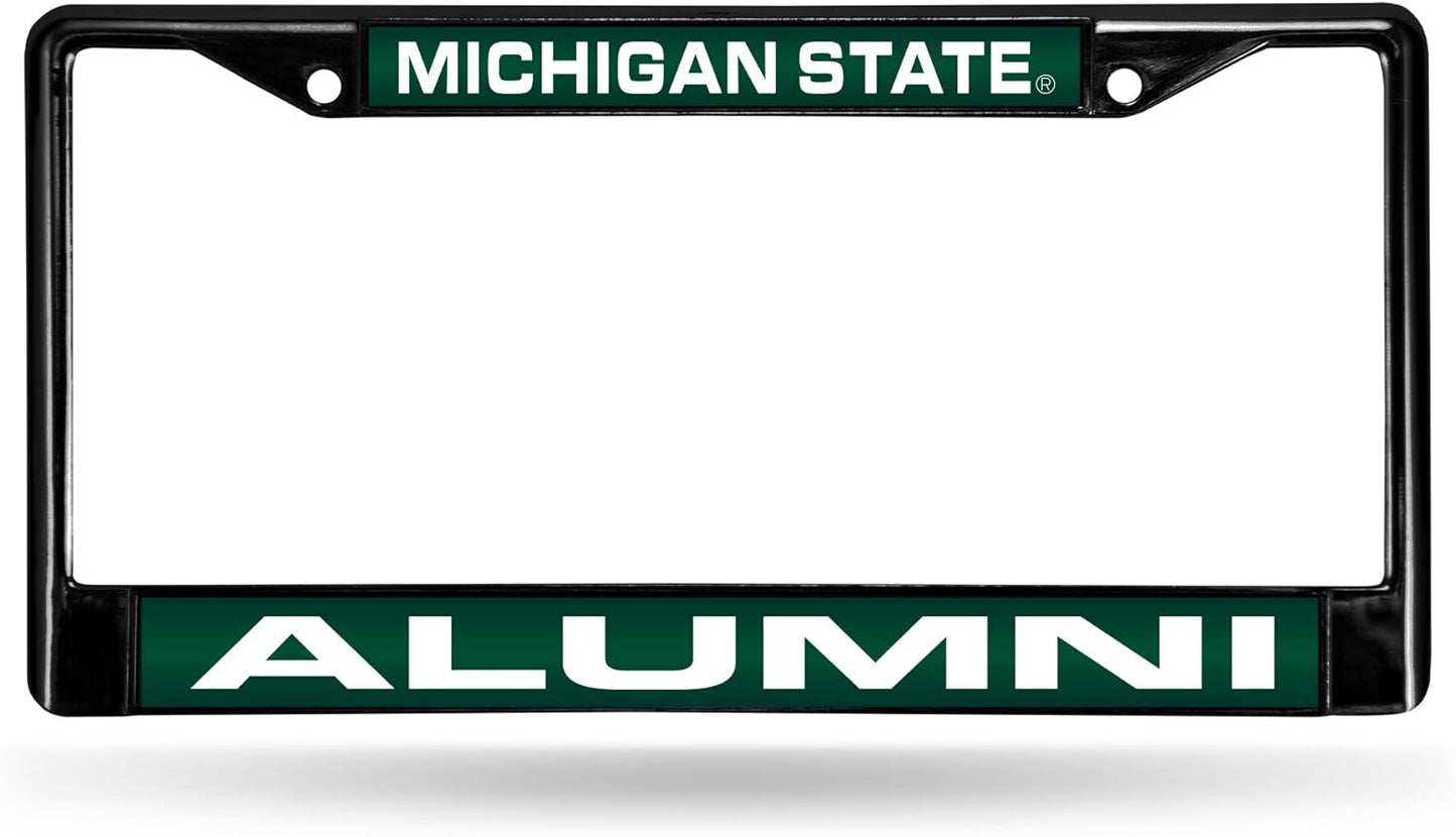 NCAA Black Laser Cut Chrome License Plate Frame for Car/Truck/SUV - 12x6" Auto Accessory
