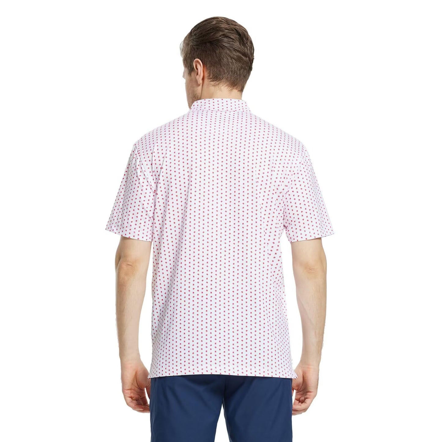 M MAELREG Polo Shirts for Men Quick Dry Fit Short Sleeve Performance Moisture Wicking Print Men’s Golf Shirts