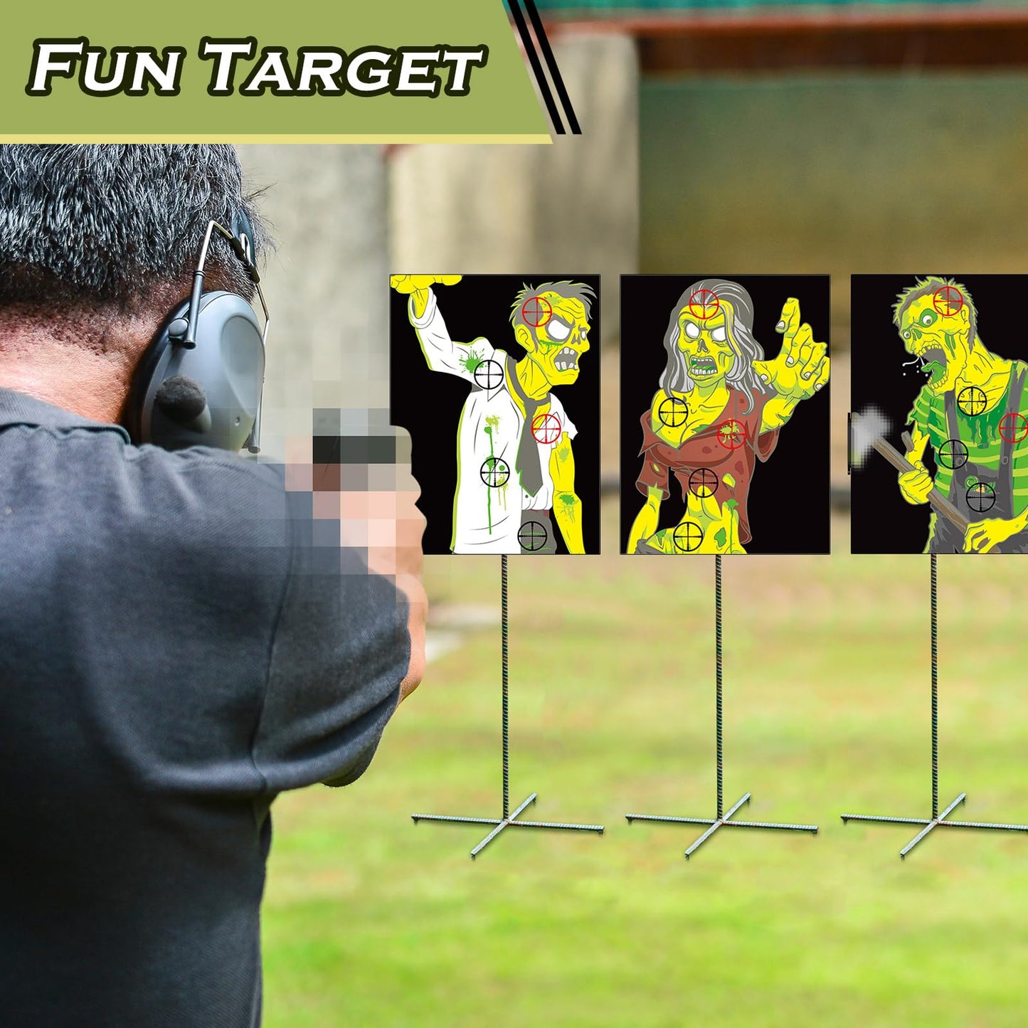 Ireer 25 Pcs Zombie Paper Practice Targets 12 x 18 Inch Zombie Outdoor Practice Targets Gift Indoor, 5 Style