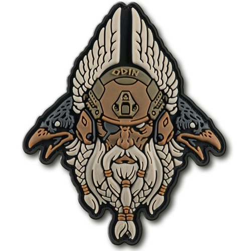M-Tac Viking Invasion PVC 3D Morale Patch Military & Tactical Army (Odin Coyote)