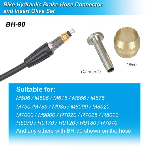 VANSIHO Bicycle Brake Olive and Brass Insert Kit - Essential Components for Shimano BH90 Avid Sram Hydraulic Disc Brake Systems - Pack of 10