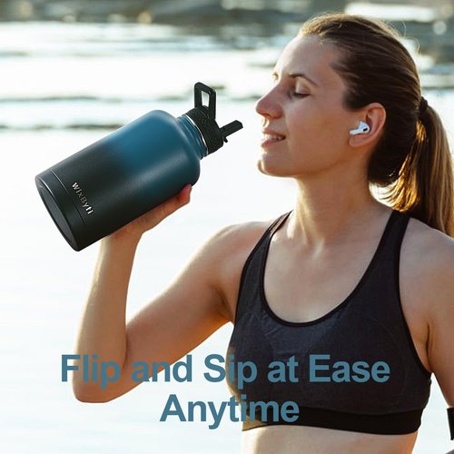 WixByti Straw Lids Replacement - Accessory for Hydro Flask Wide Mouth Water Bottles