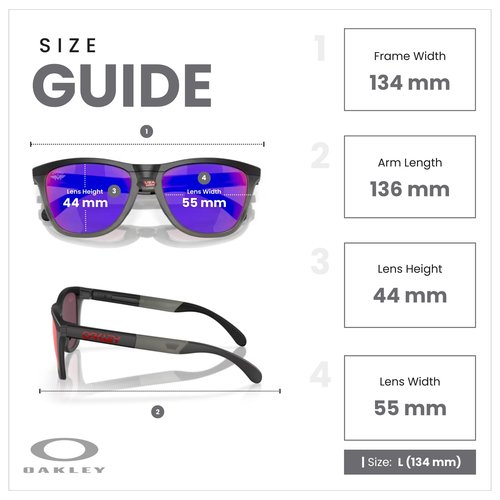 OAKLEY Frogskins Range OO9284 928413 55MM Matte Black/Matte Grey Smoke/Prizm Road Square Sunglasses for Men For Women+ Bundle Accessory Leash Kit, Microfiber Pouch