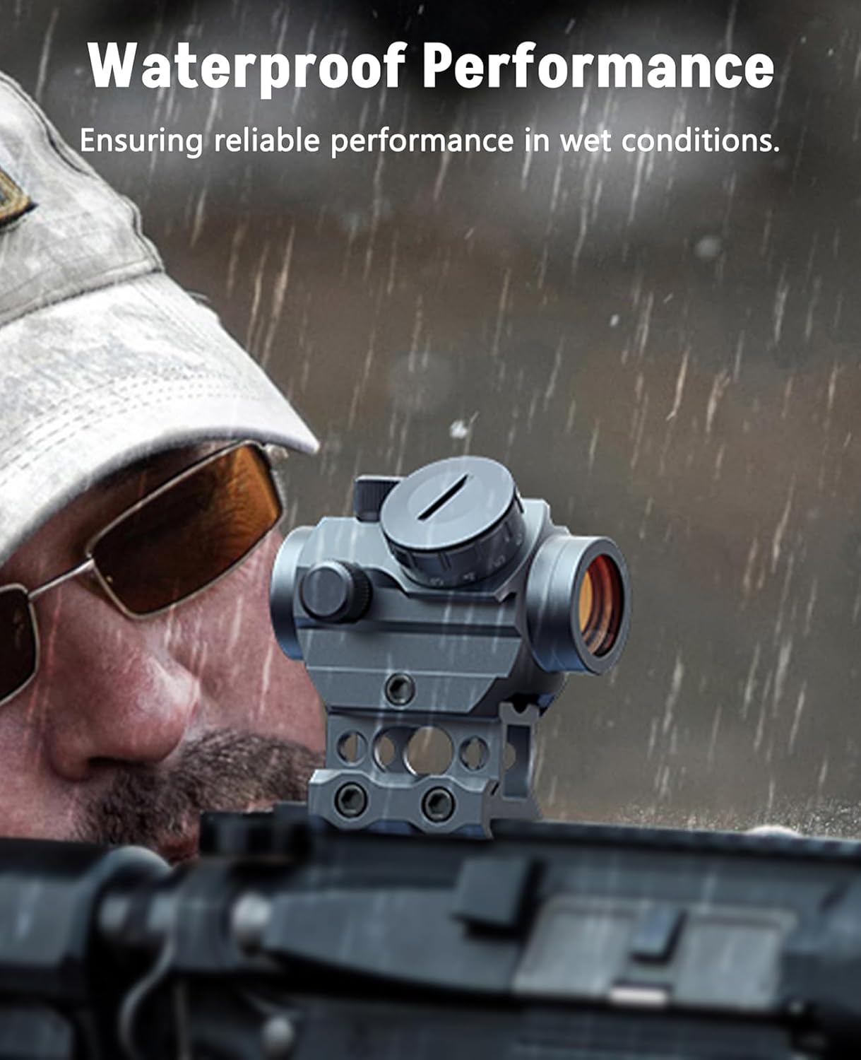 MidTen 2MOA Red Dot Sight 1x25mm Reflex Sight Waterproof & Shockproof & Fog-Proof Red Dot Scope with 1 inch Riser Mount