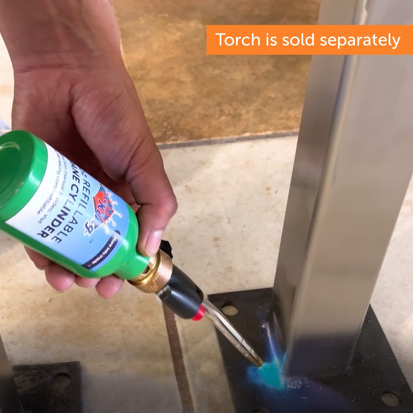 Flame King 1/4-lb Empty Refillable Propane Cylinder Tanks - Reusable & Transportable - Safe and Legal Refill Option - UL1769 Listed Valve, Green, 3.85 oz (2-Pack)