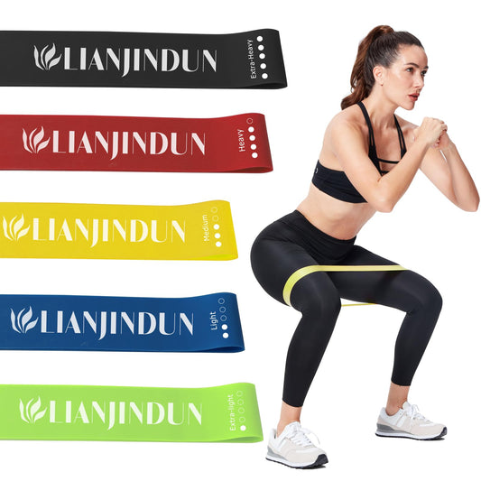 5 Set of Resistance Bands for Working Out for Women & Men, Elastic Band for Home Gym Exercise Workout, Stretch Bands, Loop Exercise Bands for Fitness, Strength, Physical Therapy, Yoga, Pilates
