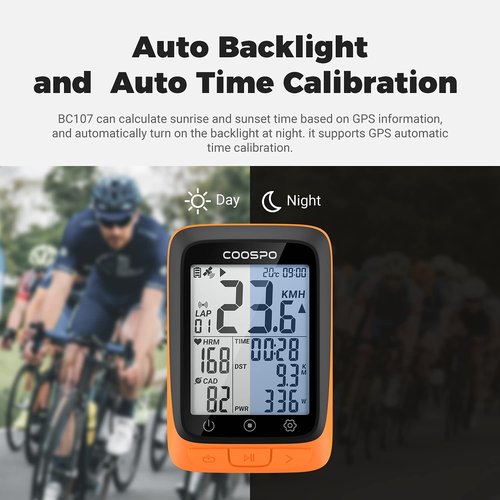 CooSpo [Bundle Promotion] BC107 GPS Bike Computer Matches with Out Front Cycling Computer Extended Mount