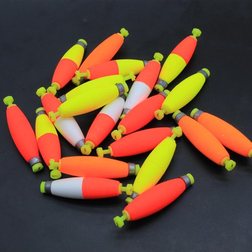 Proximitck Fishing Floats Fishing Bobbers EVA Foam Floats Cigar Fishing Bobbers Weighted Snap-on Floats Bass Trout Crappie Sea Boat Fishing