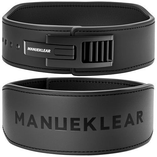 MANUEKLEAR Tapered Lever Weight Lifting Belt, 10MM Quick Locking Lever Belt Weightlifting Men, Lifting Belt Lever for Powerlifting & Deadlifts