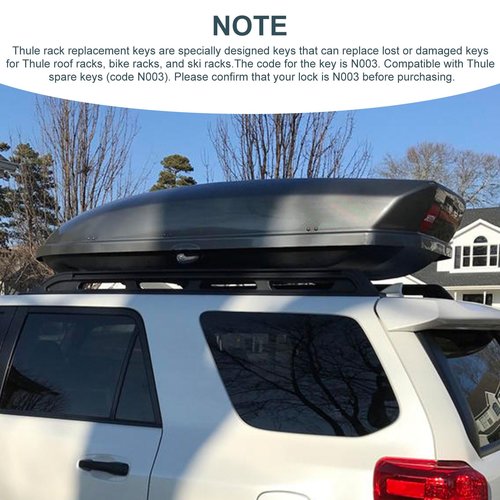 N003 Thule Series Frame Keys,Thule Key Replacement for Thule Ski,Roof,Cargo Box,Carrier Racks and Crossbar [Code N003]