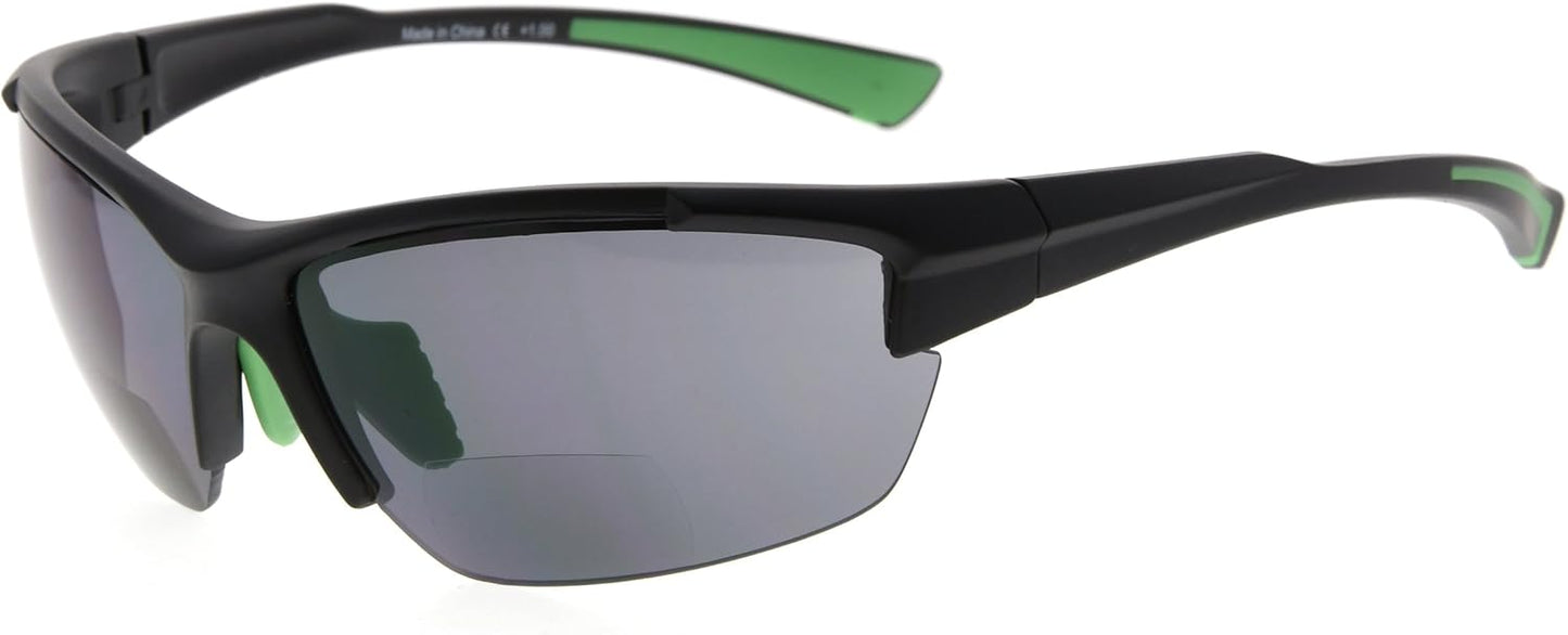 Eyekepper TR90 Frame Bifocal Sports Sunglasses Baseball Running Fishing Driving Golf Softball Hiking Sunshine Readers