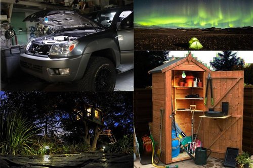 BlueSunshine 4 PCS LED Tent Lamp Camping Light Portable LED Lantern Emergency Light Bulb Battery Operated 3 Mode Night Light for Backpacking Hiking Fishing Shed Playhouse Indoor Outdoor Activities