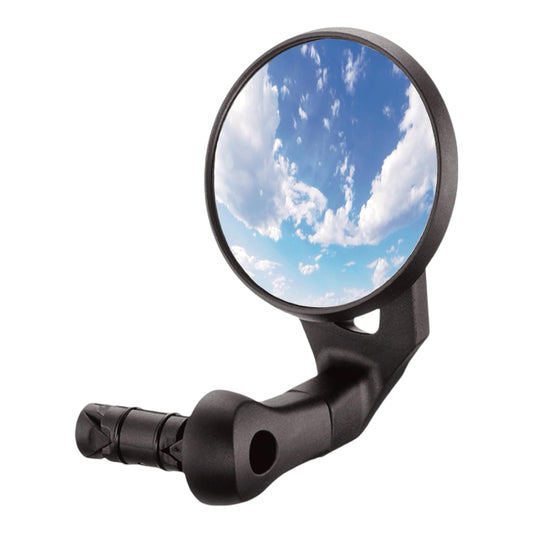 Generic Bike Handlebar-End Rear View Mirror, 2K HD Anti-Glare capability up to 50%, Shatterproof, Nylon Fiber Frame, Adjustable, 15-22mm Handlebar Fit (Silver, EV001S)